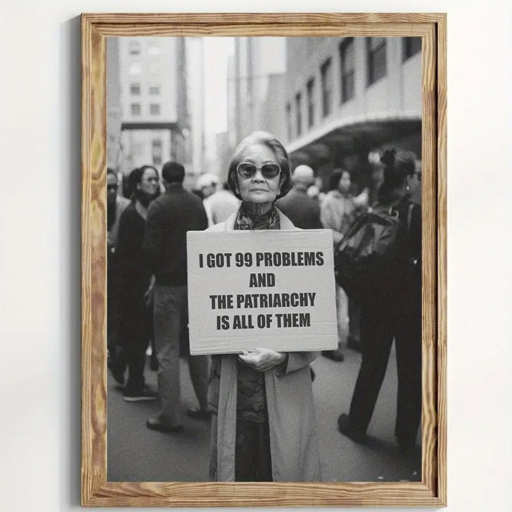 99 Problems & The Patriarchy Canvas Print Wall Art
